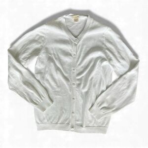 J.crew  Button-Up white Sweater (12-14)